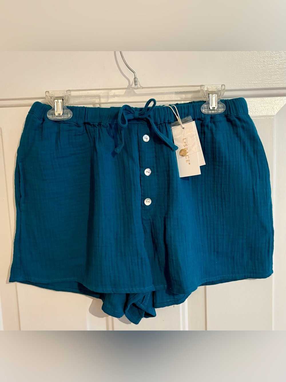 L Space Skipper Shorts in Mediterranean Blue - Picture 3 of 5